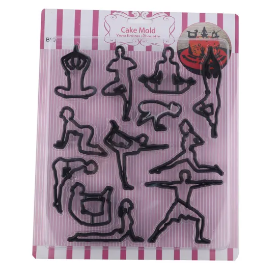 Kangkai Creative Birthday Gift Yoga Theme Numeral Cookie Cutters for Pastry Decoration with Packaging - Thousands Available