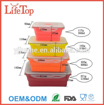 Collapsible Silicone Food Containers - Set of 4
