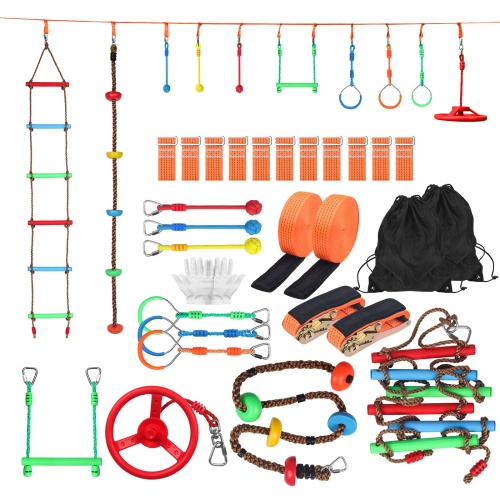 Non-Slip Plastic Handles Outdoor Obstacle Equipment Set Playground Accessories Supplier