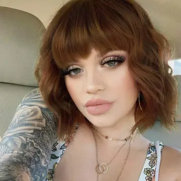 Hair Synthetic Curly Bob Wig With Bangs Short Wavy Hair Wig Shoulder Length Wigs for Women Bob Style Synthetic Hair Wigs