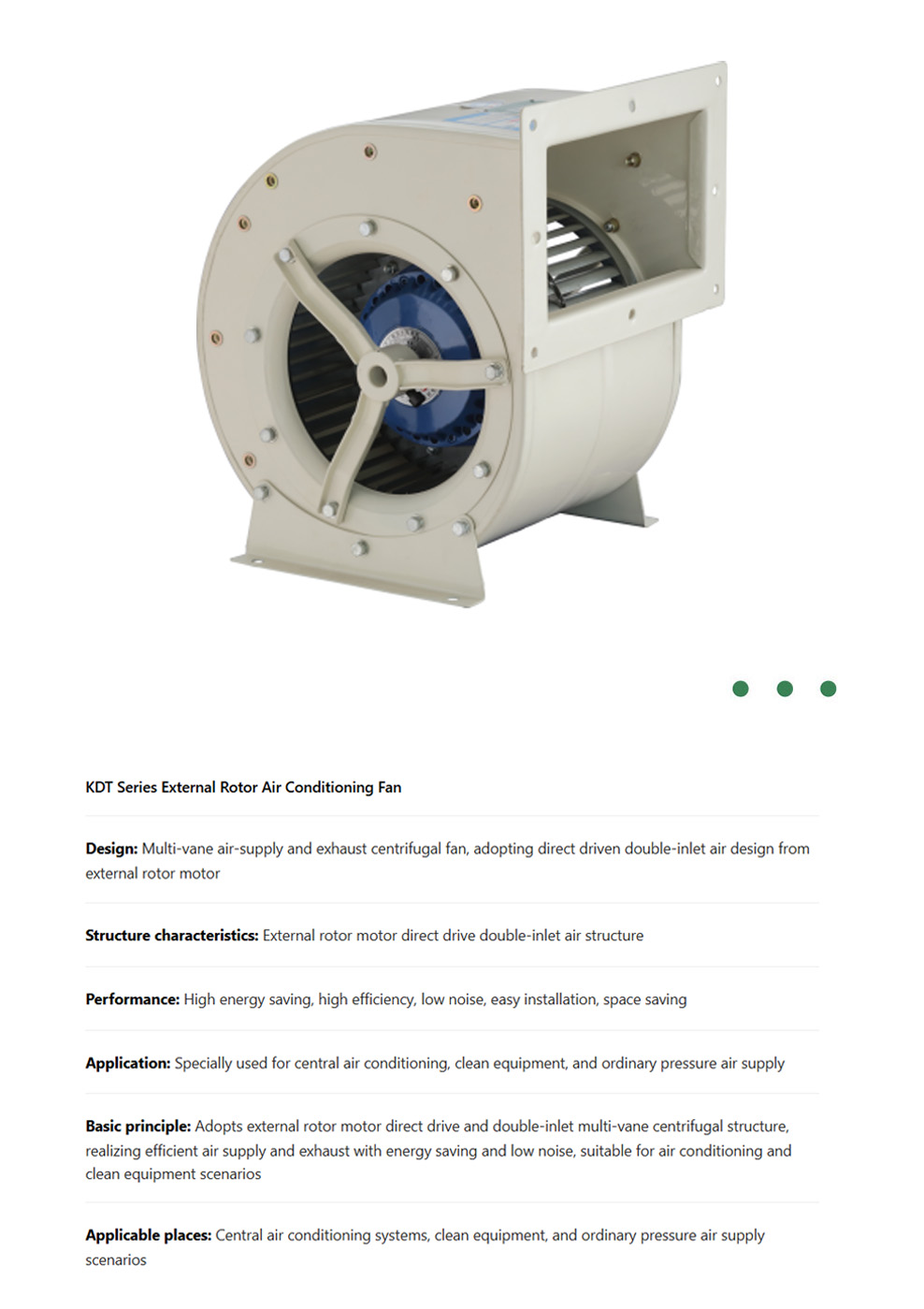 Double-inlet Centrifugal Fan