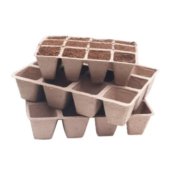 Wholesale Biodegradable Sugarcane Fiber Seedling Trays - Disposable Pulp Planting Trays