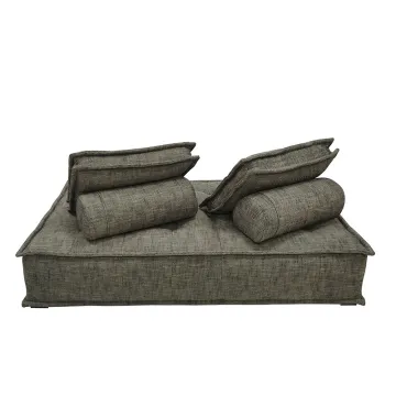Gray tofu block floor sofa