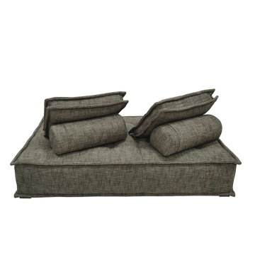 Gray tofu block floor sofa