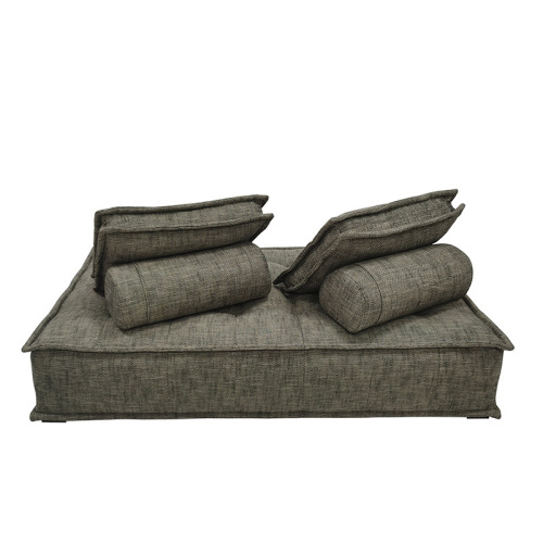 Gray tofu block floor sofa
