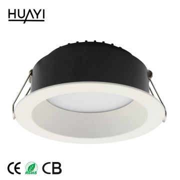 HUAYI High Quality IP44 7W Round Aluminum Ultra Thin Recessed SMD LED Downlight