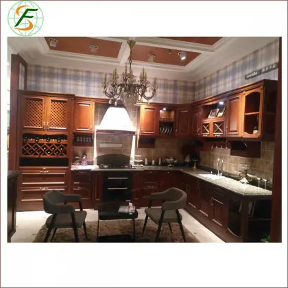 Lacquer Solid Wood Kitchen Furniture