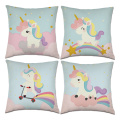 Set Einhorn Dekokissen Covers Pink Cute Animal Dekorative Kissenbezug Kissenbezug für Sofa Schlafzimmer Auto Couch 18 x 18 Zoll