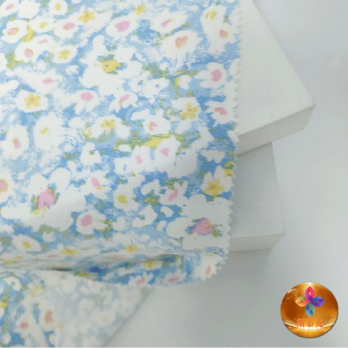 Tecido estampado em sarja durável para uso diário