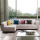 Beige Fabric Dilapisi L-Shaped Corner Sectional Sofa