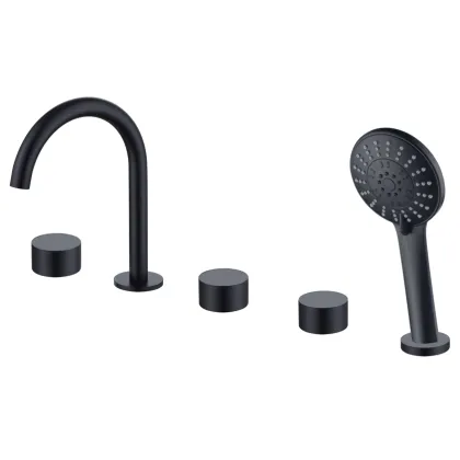 Black Tub And Shower Faucet With American Standard