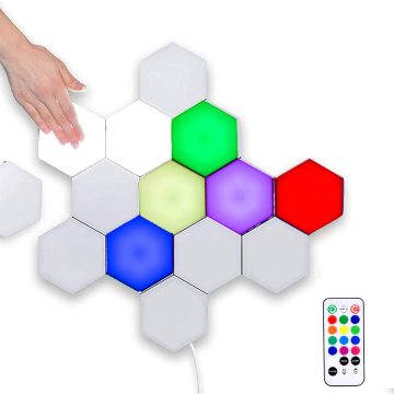 RGB Hexagonal LED Light Wall Panels for Game Room Decor