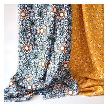 100% Polyester Print Woven Textile for Women