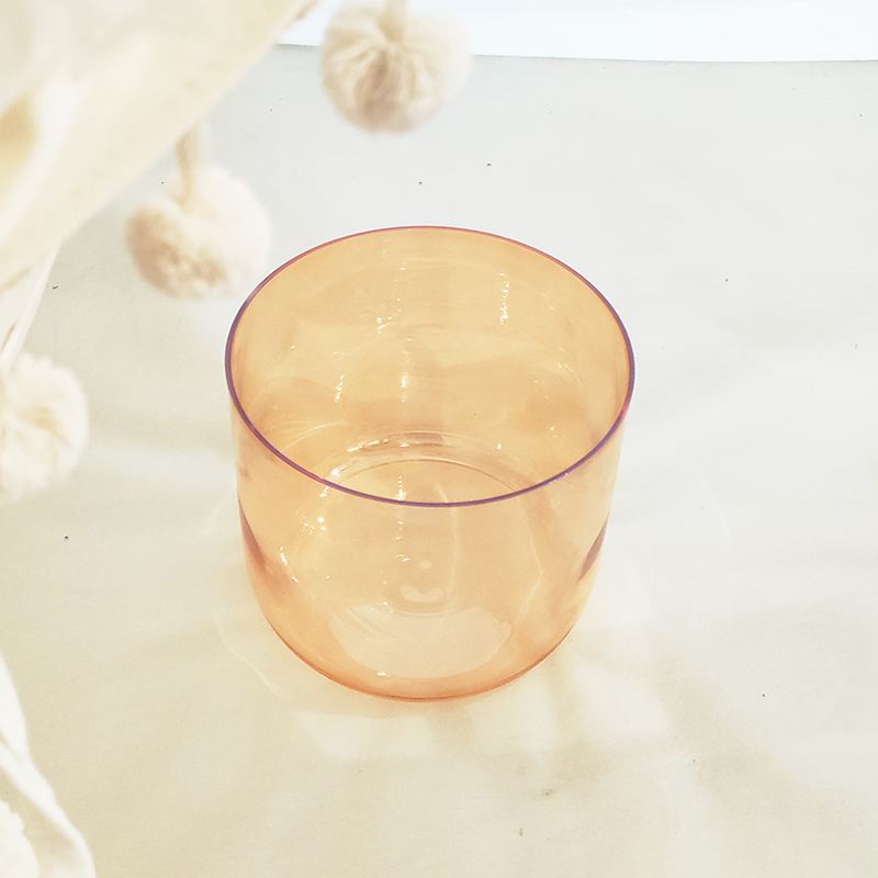 Highlight Golden-brown Clear Crystal Singing Bowl