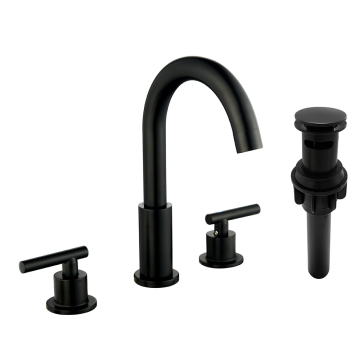 3 Hole Basin Mixers Faucet with Water Drainer