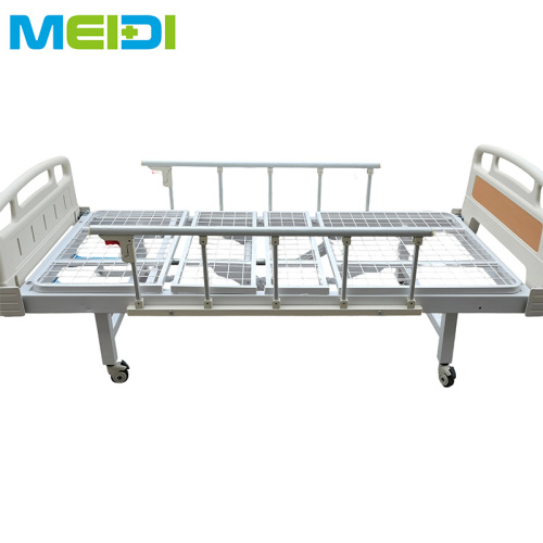 Professional Medical Device 2-Crank Manual Hospital Bed with Two Functions