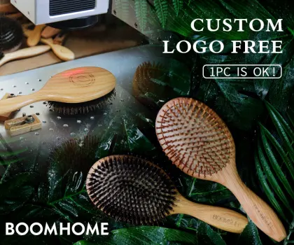 Custom Logo Gua Sha Wooden Comb 100% Natural Wood Handle