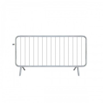 Outdoor Steel Crowd Control Barriers with Heat Treated Wood and Powder Coating