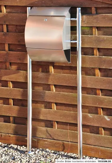 Stainless mailbox with stand