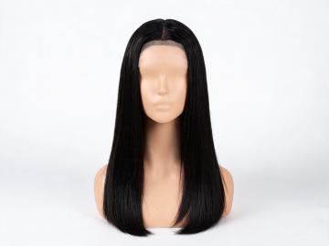 Natural Black Straight Lace Front Wig 100% Human Hair