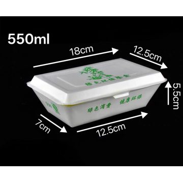 550ml Green Disposable Clamshell Paper Lunch Box