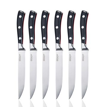 High End 6-Piece High Carbon German Steel Ultra Sharp Steak Knife Set with G10 Handles