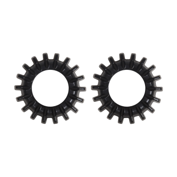 BM R Series Exhaust Pipe Nuts - Black/Silver Motorcycle Accessory Screws