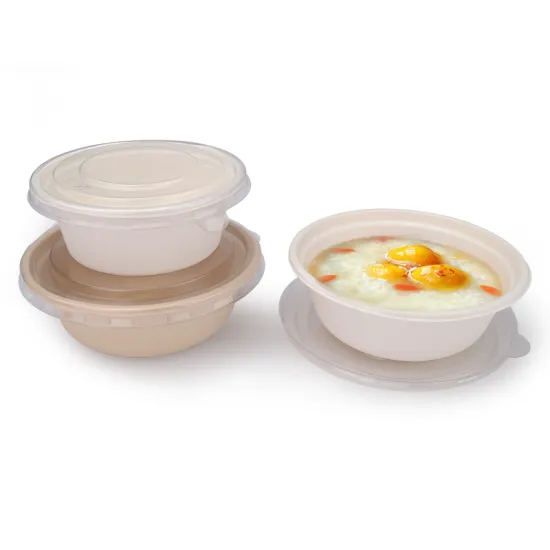 Compostable biodegradable sugar salad bowl