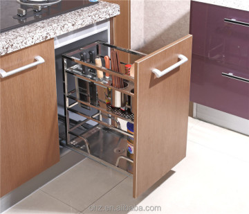 Organizador de canasta de almacenamiento de gabinete de cocina de acero inoxidable de acero de acero inoxidable