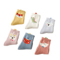 Cute Winter Warm Thick Coral Fleece Kids Newborn Baby Knee High Socks