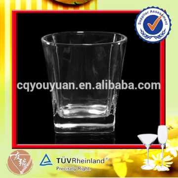 8oz square bottom drinking glass for whisky