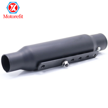 Retro Chrome Muffler Exhaust Pipe for Harley Cafe Racer Bobber Chopper