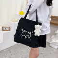 Ru Printed Teddy Bear Cartoon Cute Canvas Bag