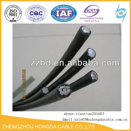 Overhead ABC Triplex Cable Four Cores 35mm2 ABC Cable