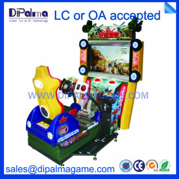 Fearless and high hearted simulate coin operated arcade gun shooting game machine
