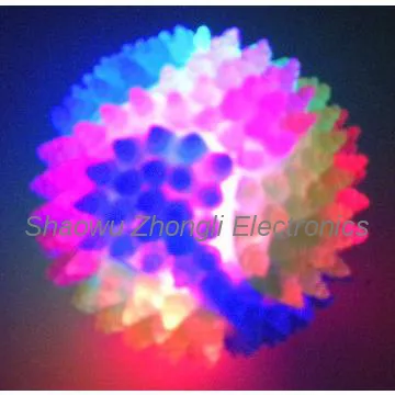 Multicolor splicing flashing light massage ball novelty toys