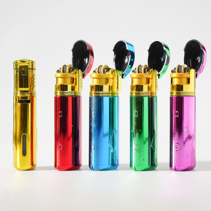 Jet Flame Flip-Top Flint Ligher с крышкой на гальва