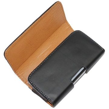 Black Iphone 4 / 4s Leather Cases , Lychee Pattern Phone Covers Oem