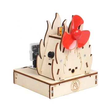 Intelligent Programming Toy Plywood Smart Fire Alarm System for Education and Science