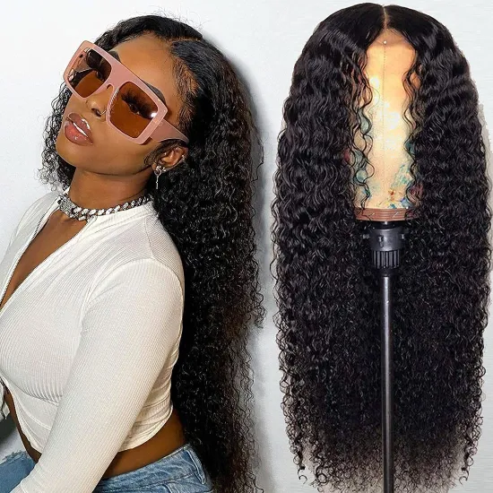 Wholesale Raw Indian Virgin Hair HD Lace Frontal Wig Women Curly Wig Full Swiss Lace Front Closure Human Hair Wig Kinky Curly