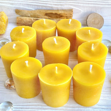 Healthy Sustainable Catholic Beeswax Votive Candles Bulk