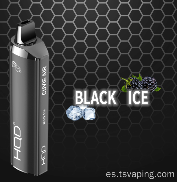 Aire recargable 4000 bocanadas negras de hielo desechable vape