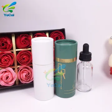 Factory direct sale empty essential oil packaging tube box, custom design essential oil round box