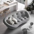 Katun minimalis minimalis 3D 3 loro sofa sofa
