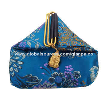 Chinese Floral Coins Purse, Various Colors are Available, OEM Orders are Welcome