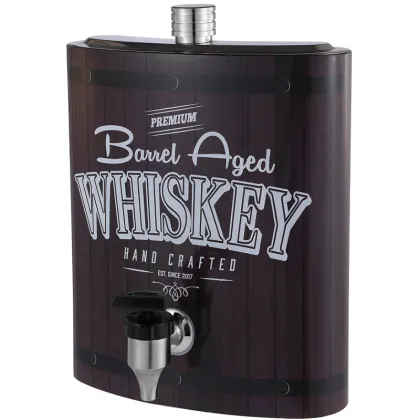 Stainless Steel Big Shaped Whisky Pouch Flagon Hip Flasks
