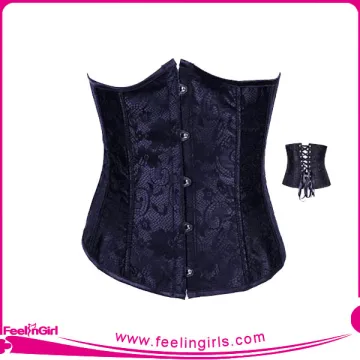 Flower Printed Waist Training Steel Bone Corset Busk