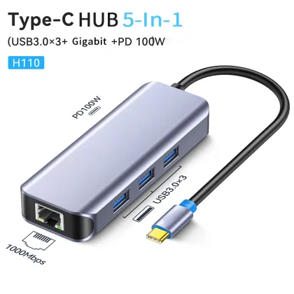 Jasoz Multifunctional 5 In 1 Gigabit Hub Adapter