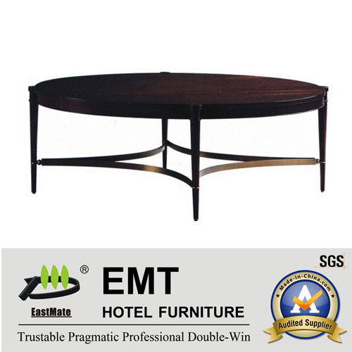 2013 Modern Round Wooden Steel Big Size Coffee Table (EMT-CT02)