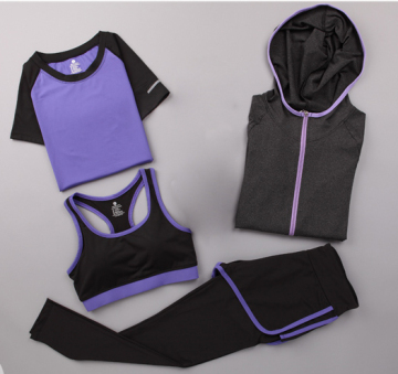 Wholesale price customized three pieces set athleisure yoga bra